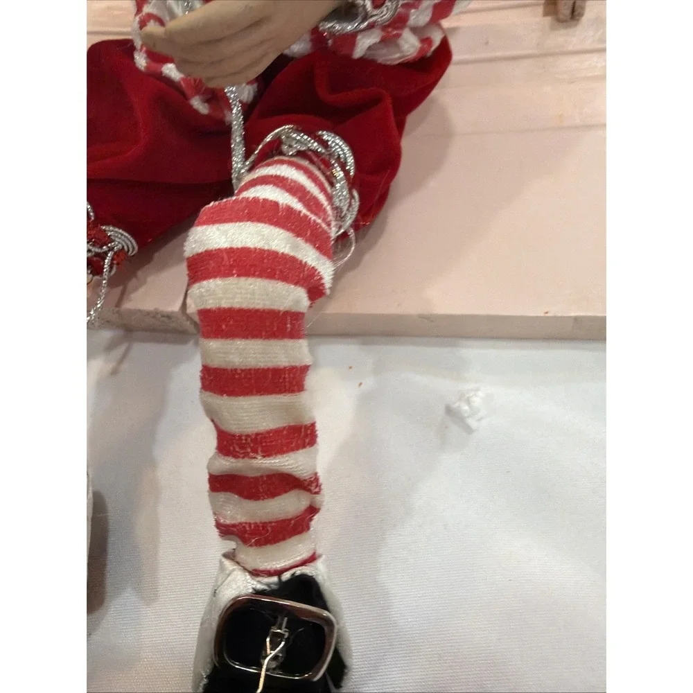 Cynthia Rowley Posable Christmas Elf‎ Doll Figure Boy Present Shelf Sitter READ
